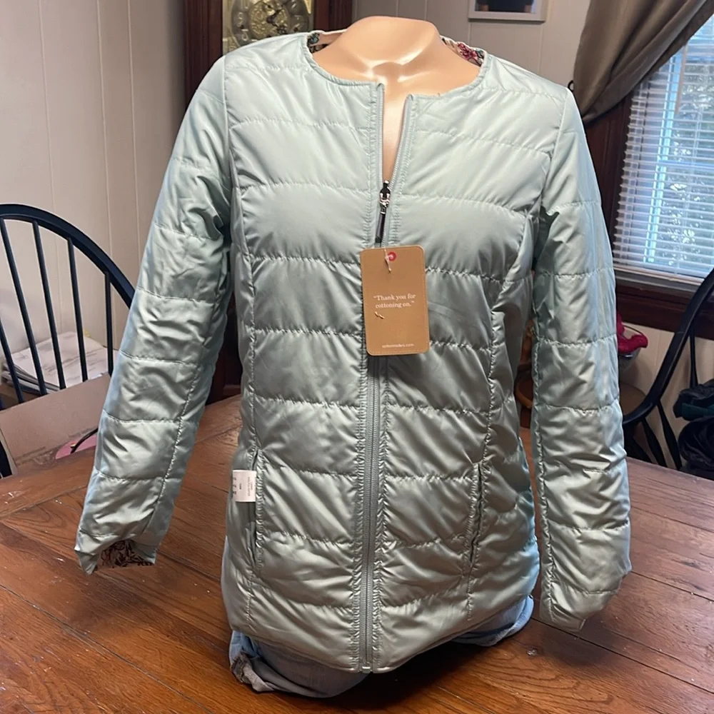 Cotton Traders Quilted Reversible Jacket Size 6 - tags Attached
